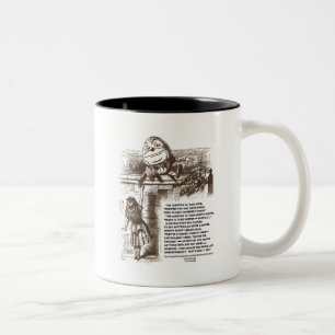 Alice Humpty Dumpty Wonderland Conversation Zitat Zweifarbige Tasse