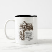 Alice Humpty Dumpty Wonderland Conversation Zitat Zweifarbige Tasse (Links)