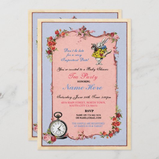 Alice im einladung (Vorne/Hinten)