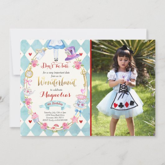 Alice im einladung (Vorderseite)