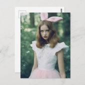 Alice im Forest Fashion Expired Film Foto Postkarte (Vorne/Hinten)