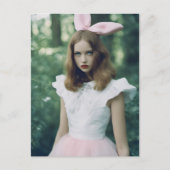 Alice im Forest Fashion Expired Film Foto Postkarte (Vorderseite)