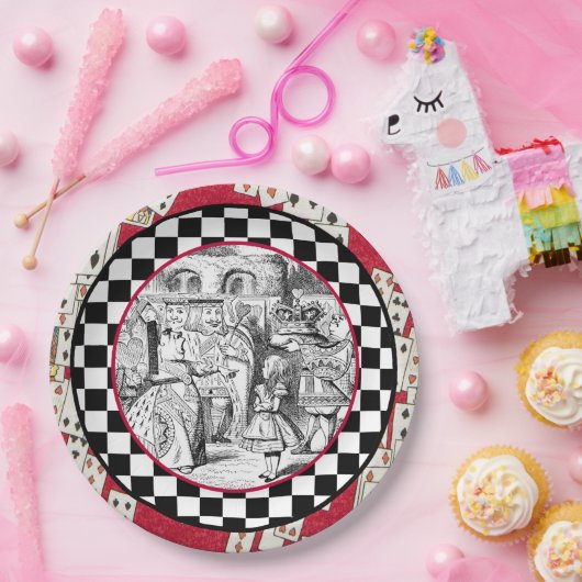 Alice im Hof 1 der Königin Pappteller (Party)