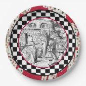 Alice im Hof 1 der Königin Pappteller (Vorderseite)