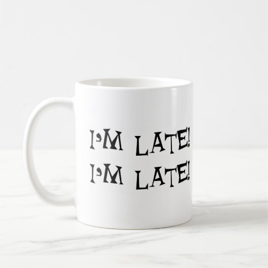 Alice i'm late kaffeetasse (Links)
