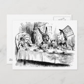 Alice im Mad Tea Party Postkarte (Vorne/Hinten)