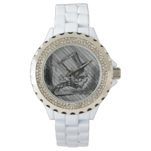 Alice (im Märchenland) die Hutmacher-Email-Uhr Armbanduhr