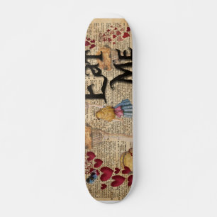 Alice im Märchenland essen mich Muffin Skateboard