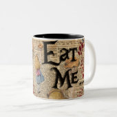 Alice im Märchenland essen mich Muffin Zweifarbige Tasse (VorderseiteRechts)