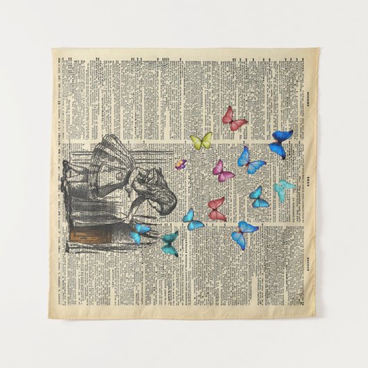 Alice im Märchenland ließ das Abenteuer anfangen Wandteppich (Vorderseite (Horizontal))