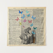 Alice im Märchenland ließ das Abenteuer anfangen Wandteppich (Vorderseite)