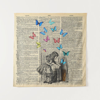 Alice im Märchenland ließ das Abenteuer anfangen Wandteppich