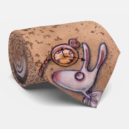 Alice im Märchenland-Unten der Kaninchenbau Krawatte (Gerollt)