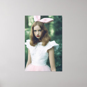Alice im Modewald mit abgelaufenem Filmfoto Leinwanddruck