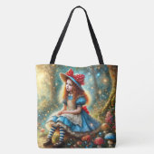 Alice im Pilz-Fantasiewald Tasche (Rückseite)
