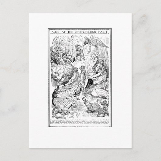 Alice im Story-Telling-Party Postkarte (Vorderseite)