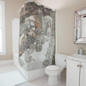 Alice im Tea-Party von Mad Hatter Duschvorhang (Beispiel)