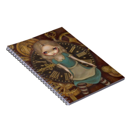 "Alice im Uhrwerk" Notizbuch Notizblock (Rechte Seite)