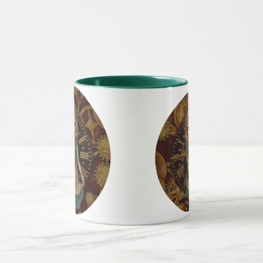 "Alice im Uhrwerk" Tasse (Zentrum)