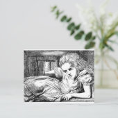 Alice im Weißen Kaninchen Postkarte (Stehend Vorderseite)