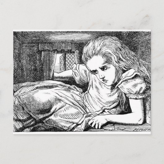 Alice im Weißen Kaninchen Postkarte (Vorderseite)