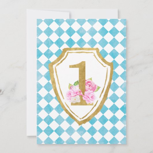 Alice im Wunderland 10. Geburtstag Einladung (Rückseite)