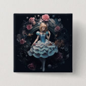 Alice im Wunderland 15 cm Square Abzeichen Button (Vorderseite)