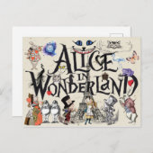 Alice im Wunderland 1865 Postkarte (Vorne/Hinten)