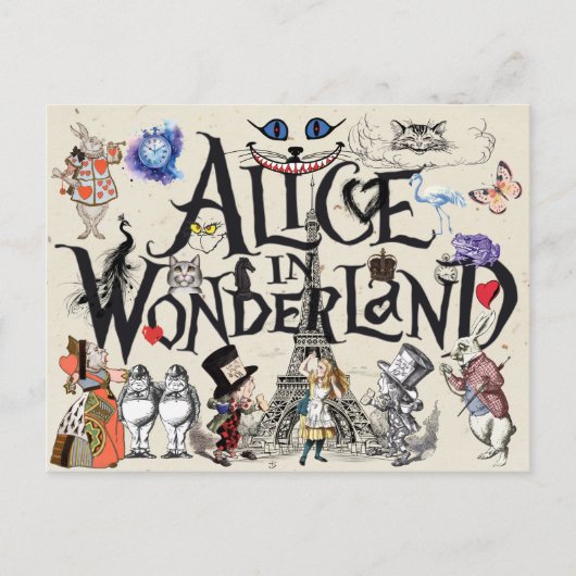Alice im Wunderland 1865 Postkarte (Vorderseite)