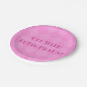 Alice im Wunderland, 2,5 cm, rosafarbene Teller (Schrägansicht)