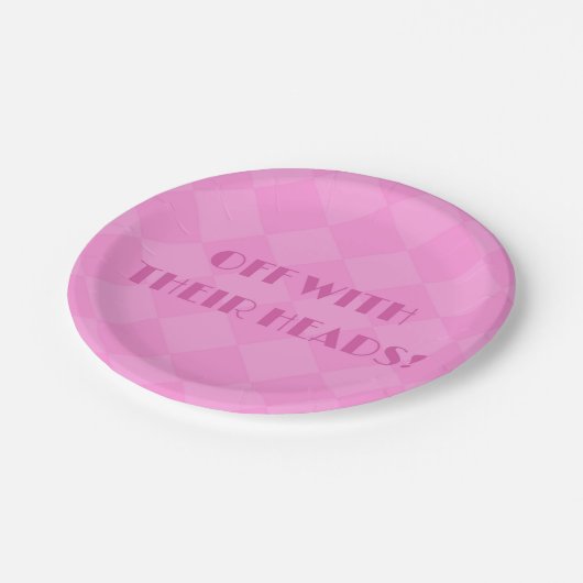 Alice im Wunderland, 2,5 cm, rosafarbene Teller (Schrägansicht)