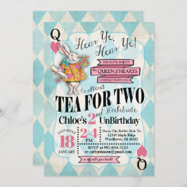 Alice im Wunderland 2. Geburtstag Einladungen