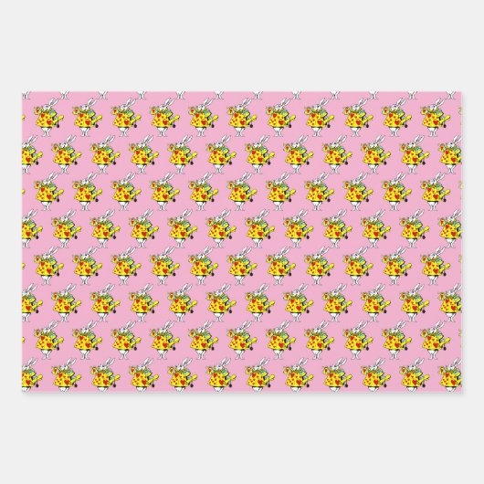 ALICE IM WUNDERLAND 3 GESCHENKPAPIER SET (Vorderseite 2)