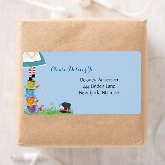 Alice im Wunderland-Adressetiketten (Insitu)