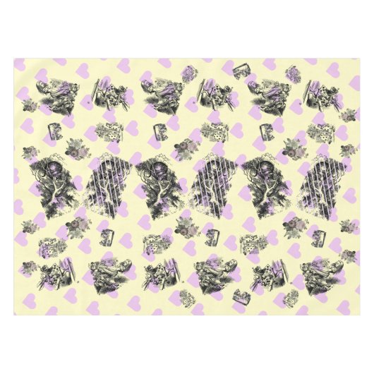 Alice im Wunderland - Alice im Wunderland Herz Tischdecke (Vorderseite (Horizontal))