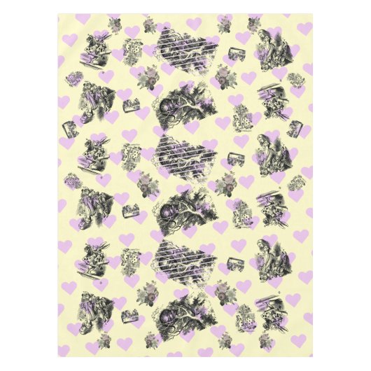 Alice im Wunderland - Alice im Wunderland Herz Tischdecke (Vorderseite)