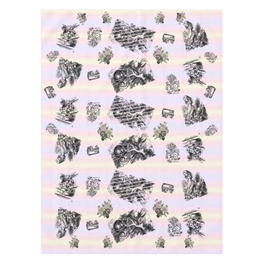 Alice im Wunderland - Alice im Wunderland pastel Tischdecke (Vorderseite)