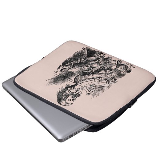 Alice im Wunderland - Alice im Wunderland rosa Laptopschutzhülle (Vorne Knopf)