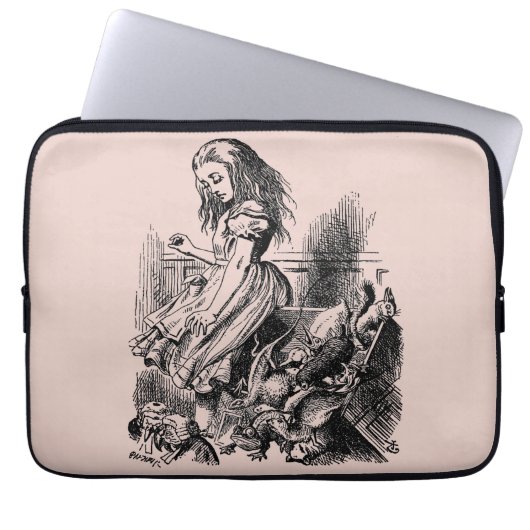Alice im Wunderland - Alice im Wunderland rosa Laptopschutzhülle (Vorderseite)