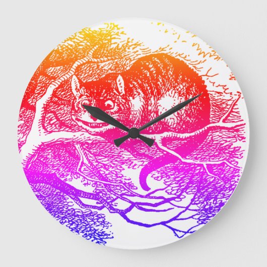 Alice im Wunderland - Alice in Wonderland - Cat Große Wanduhr (Vorderseite)