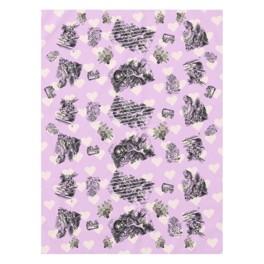 Alice im Wunderland – Alice in Wonderland Hearts Tischdecke (Vorderseite)