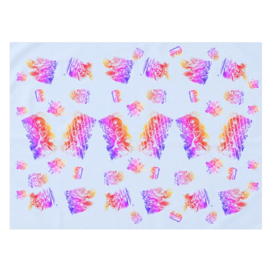 Alice im Wunderland – Alice in Wonderland pastel Tischdecke (Vorderseite (Horizontal))