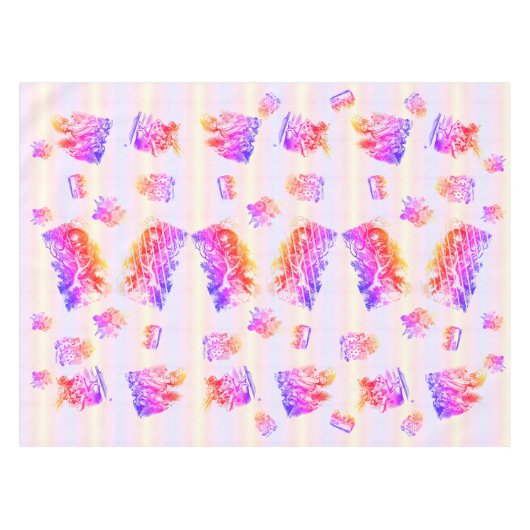 Alice im Wunderland – Alice in Wonderland pastel Tischdecke (Vorderseite (Horizontal))