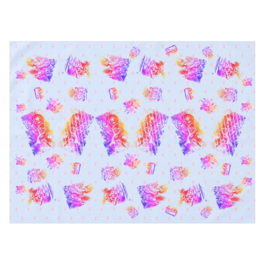 Alice im Wunderland – Alice in Wonderland pastel Tischdecke (Vorderseite (Horizontal))