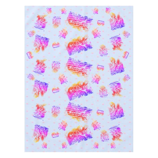 Alice im Wunderland – Alice in Wonderland pastel Tischdecke (Vorderseite)