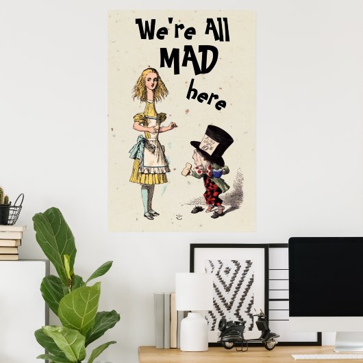 Alice im Wunderland - Alice & Mad Hatter Poster (Heimbüro)