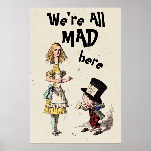 Alice im Wunderland - Alice & Mad Hatter Poster (Vorne)