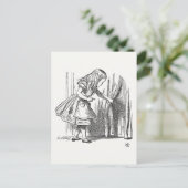 Alice im Wunderland - Alice sucht nach der Tür Postkarte (Stehend Vorderseite)