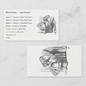 Alice im Wunderland - Alice sucht nach der Tür Visitenkarte (Vorne/Hinten)