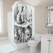 Alice im Wunderland - Alice trifft die Raupe Duschvorhang (Beispiel)